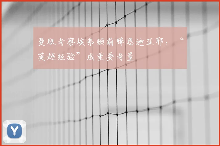 曼联考察埃弗顿前锋恩迪亚耶，“英超经验”成重要考量